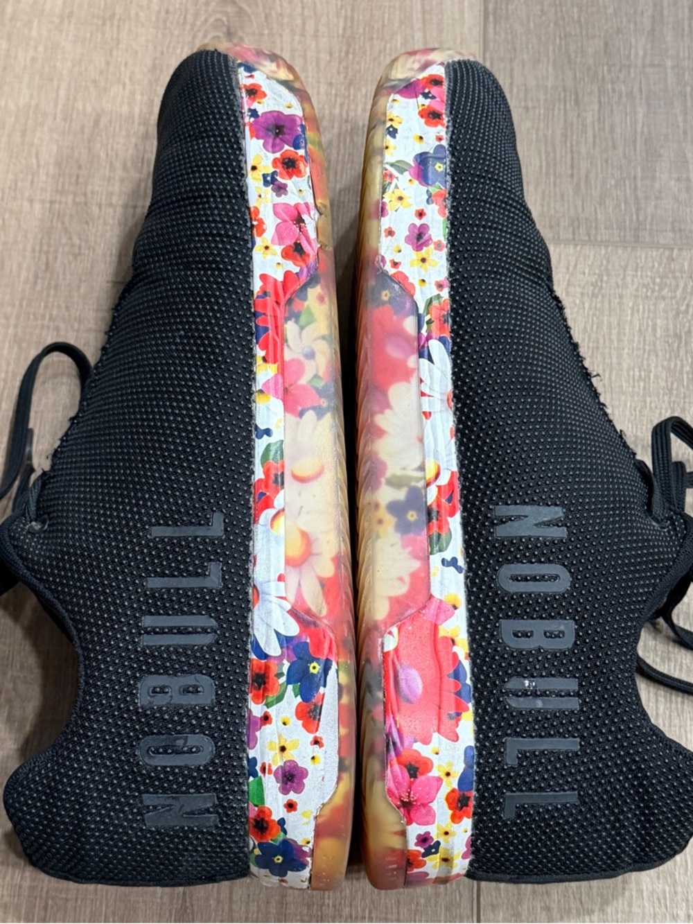 NOBULL Trainer Shoes Men 14 Women 15.5 Black Floral CrossFit TrainingGym Sneaker - Picture 11 of 16